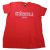 Női feliratos póló piros "M"